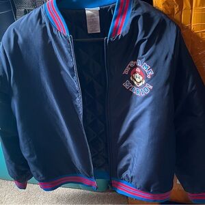 Navy Blue Mario Kids Puffer Jacket